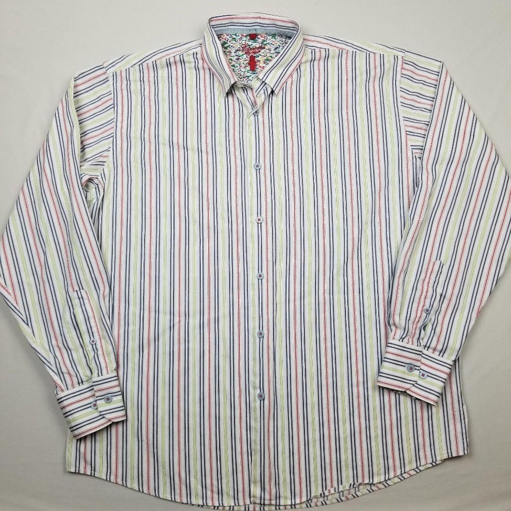 Luciano Visconti Men's Button Down Shirt Large